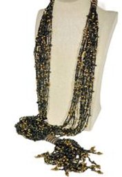 Vintage Multi Strand Micro Beaded Necklace1