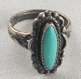 Beautiful Vintage Southwestern Turquoise Sterling Silver Ring
