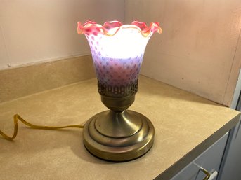 Antique Tulip Shade Lamp