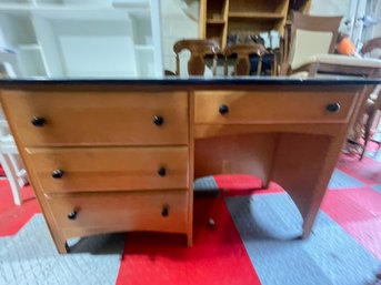 Blue Topped Desk 3 Drawers