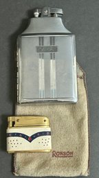 Vintage Women's Buxton Leather Case Lighter & Ronson Combination Cigarette Case & LIghter With Bag Untested