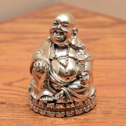 Vintage 1960's Silver Laminated Resin Buddha By Argento Ranieri, Italy