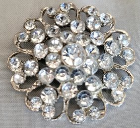 Spectacular Vintage Rhinestone Flower Starburst Brooch