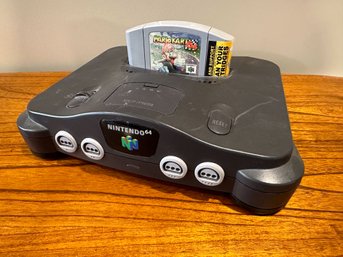 Nintendo 64 With Original Super Mario Kart 64 Game Cartridge