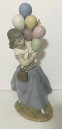A. Lladro #5141 Girl Carrying Balloons 1982 Figurine