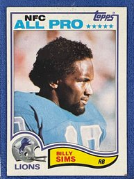 1982 Topps Billy Sims Card #349