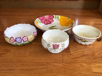Lot Of Colorful Ceramic Bowls