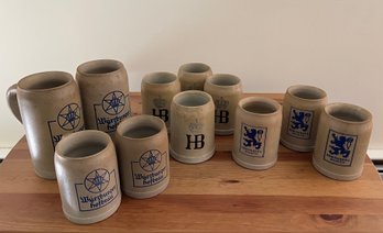 German Stoneware Beer Stein / Mug Collection - Sizes Range From .5L - 1L