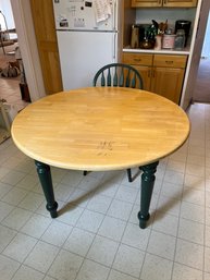 Round Kitchen Table & One Chair