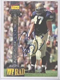 1994 Signature Rookies Pete Bercich Autographed Rookie Card #VIII      Numbered 2249/7750