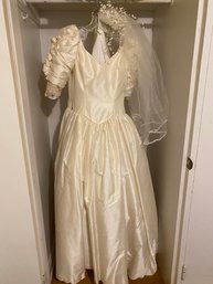 Vintage Wedding Gown And Veil