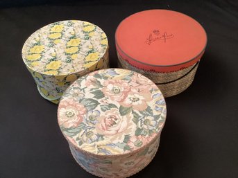Vintage Hat Boxes And Hats Lot Peck & Peck Marks And Spencer