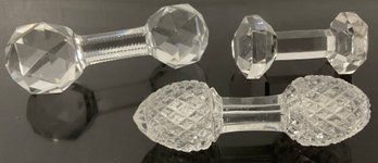 Trio Clear Crystal, Large Knife Rests