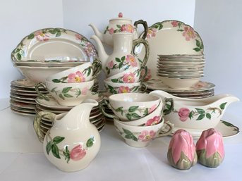 Beautiful Franciscan Desert Rose Dinner Service For 8 Plus Serving Pieces