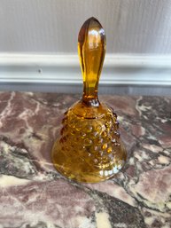 Fenton Amber Hobnail Glass Bell