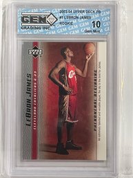 2003 Upper Deck LeBron James Rookie Card #1  GEM Graded Gem Mint 10