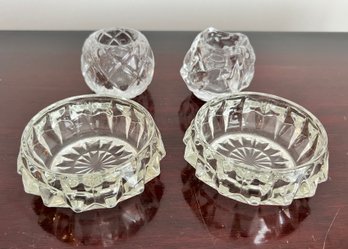 Collection Of 4 Cut Glass Votive Holders