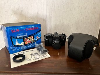 SLR 35 Mm Camera With Case Complete, Galileo