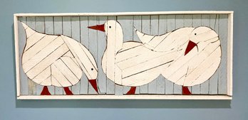 Handmade Wooden Geese Artwork