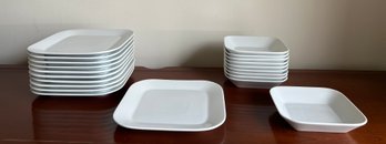 The Cellar Whitewear Square Dishes Set - SIGNED By Designer