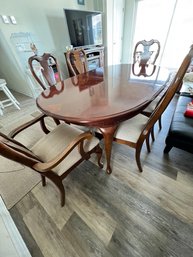 American Drew Cherry Grove Oval Leg Dining Table With 2 Leaves