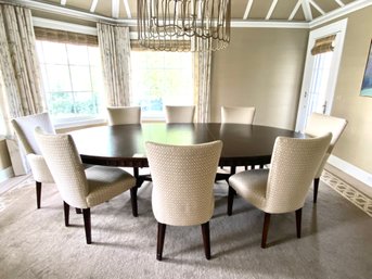 Bausman & Co Dining Table With Eight A. Rudin Dining Chairs