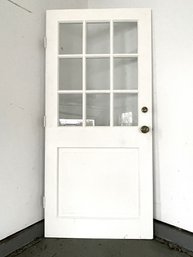 An Exterior 9 Lite Wood Door - 36 X 77 5/8