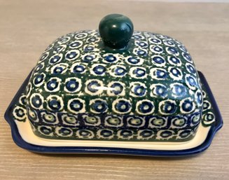 Authentic POLISH Pottery Butter Dish