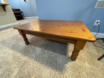 Pottery Barn All Wood Rustic Cocktail Table