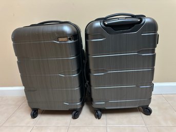 Two Coolife Rolling Hard Side Travel Cases