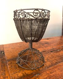 Antique Iron Mesh Twisted French Design Candle Holder