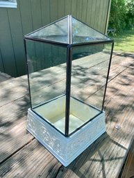 Beautiful Glass And Weighted Bottom Terrarium Display