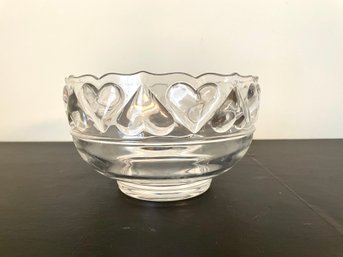 Tiffany & Co Crystal Heart Bowl