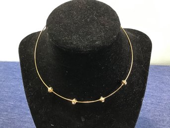 Gold Tone Choker Necklace