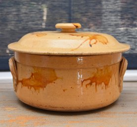 Antique French Stone Tureen In Ochre