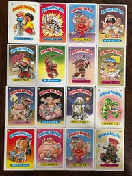 1985 Garbage Pail Kids. First Year First Edition Cards In Excellent Condition. 16 Card Lot. All Cards Pictured