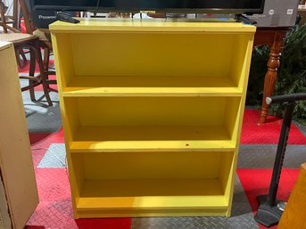 Vintage Bright Yellow Bookcase