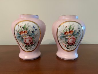 1930s? Hand Painted Porcelain Vases