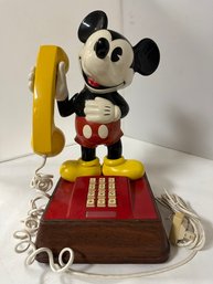 Vintage Mickey Mouse Landline Touch Tone Telephone Disney Corded Multicolour                          C4