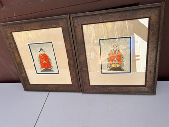 Set Of 2 Framed Asian Prints