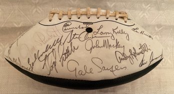 Signed Autographed Ernie Davis Award Football: Gale Sayers, Harold Carmichael, Jim Plunkett, Earl Campbell