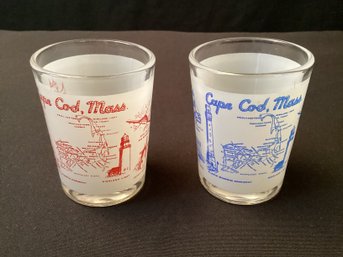 Pair Cape Cod Souvenir Glasses