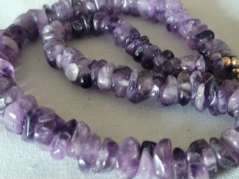Beautiful Vintage Amethyst Chunk Beads Necklace