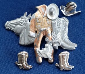 Nice Western Cowboy  Equestrian Themed Pin Lot