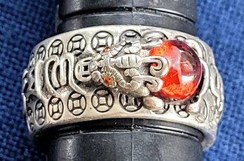 Feng Shui Lucky Band Ring With Dragon & Symbols