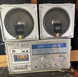Vintage Sony Cassette Player And Speaker