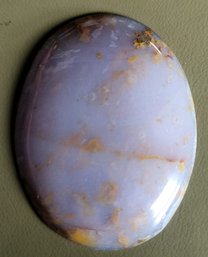 Pretty Lavender Moss Agate Oval Cabochon Stone