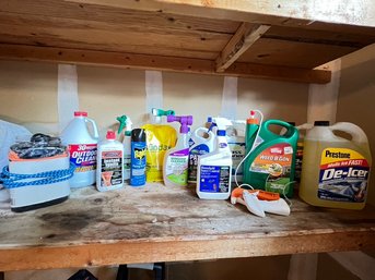 Garage Shelf Lot Of Cleaners