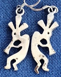 Sterling Silver Vintage Southwestern Kokopelli Dangling Earrings