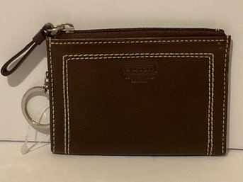 Coach Wristlet Brown Leather  Wallet